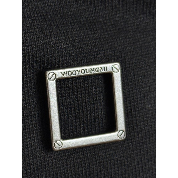 Wooyoungmi SS25 Collection Black Back Logo Hoodie Size 48 S/M New With Tags - Picture 15 of 16